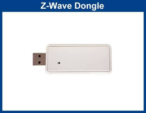 Settes inn i usb inngang på 2 områders sentral for å bruke Z-Wave tilbehør.