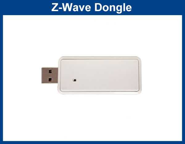 Settes inn i usb inngang på 2 områders sentral for å bruke Z-Wave tilbehør.
